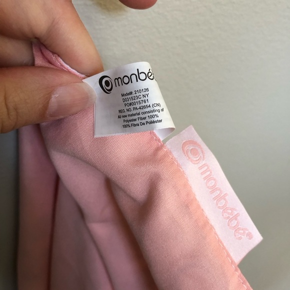 Monbebe Infant Girls Pink Rainbows Car Seat Cover/Canopy w/Window - VGUC! - Picture 9 of 9